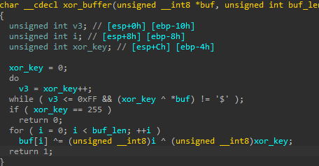 The Kaseya sideloaded DLL, a thread:

* If launched as a service, sleeps for 1000ms indefinitely
* If ServiceCrtMain is called, main malicious logic is unwrapped
* Initial payload is unpacked, XOR'd using a calculated key and execution continues

1/?