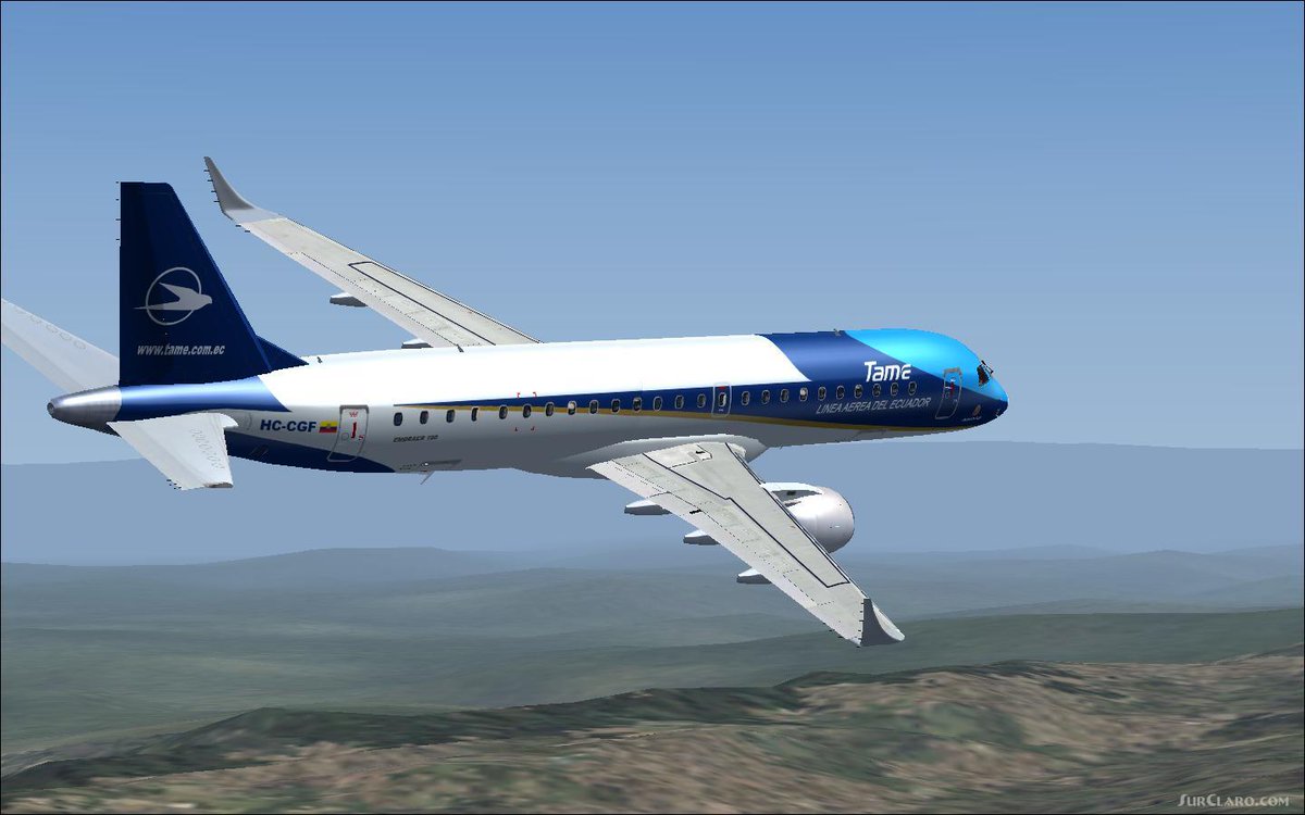 SurClaro's tweet photo. Embraer 190 ER TAME Model: Virtualcol E-Jets: Rated: 10/10 ...nice one 100 rate good one xdd https://t.co/33h18vPf8X https://t.co/Y0WTvUd8Uj