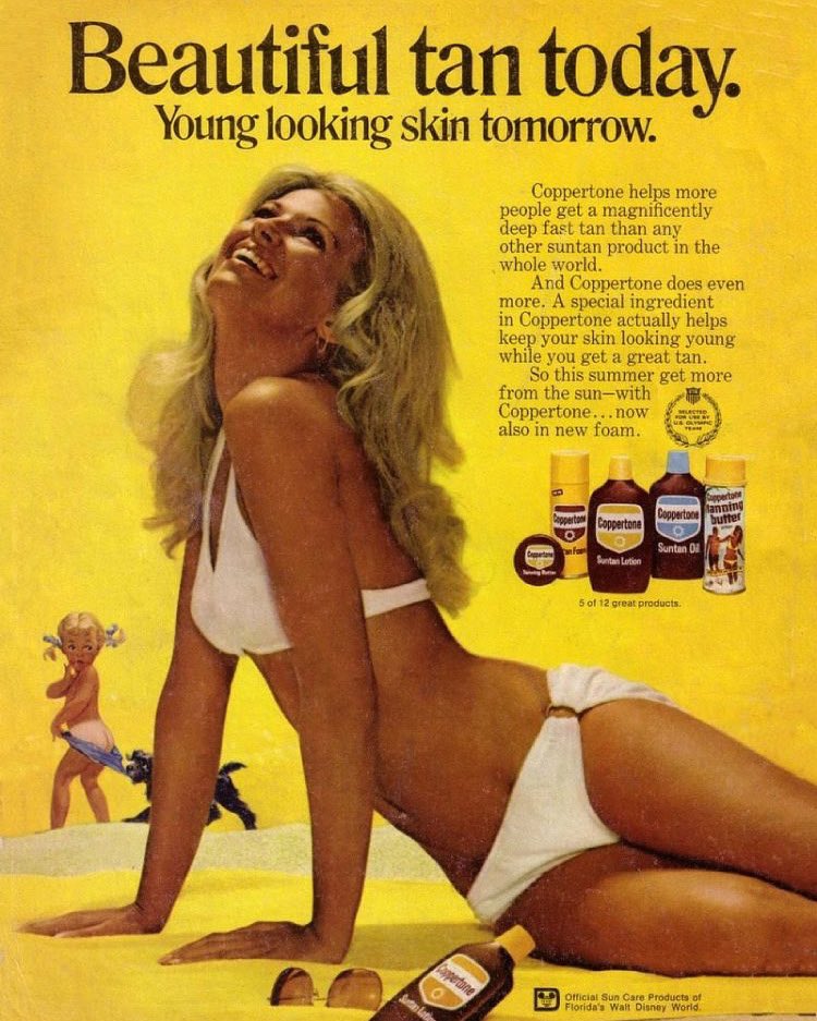 Vintage Coppertone ads from the 70’s.