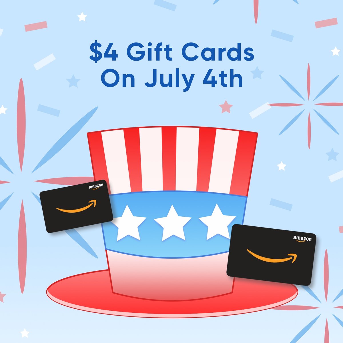 getmilesapp's tweet photo. $4 Gift Cards For 1,776 Miles πΊπΈ
Happy 4th of July! Celebrate with us by coming into the app at 12pm PT for a special https://t.co/VlqvwiXWtW Gift Card drop.
#4thofjuly #giftcarddrop https://t.co/Q9rgqaTPVR