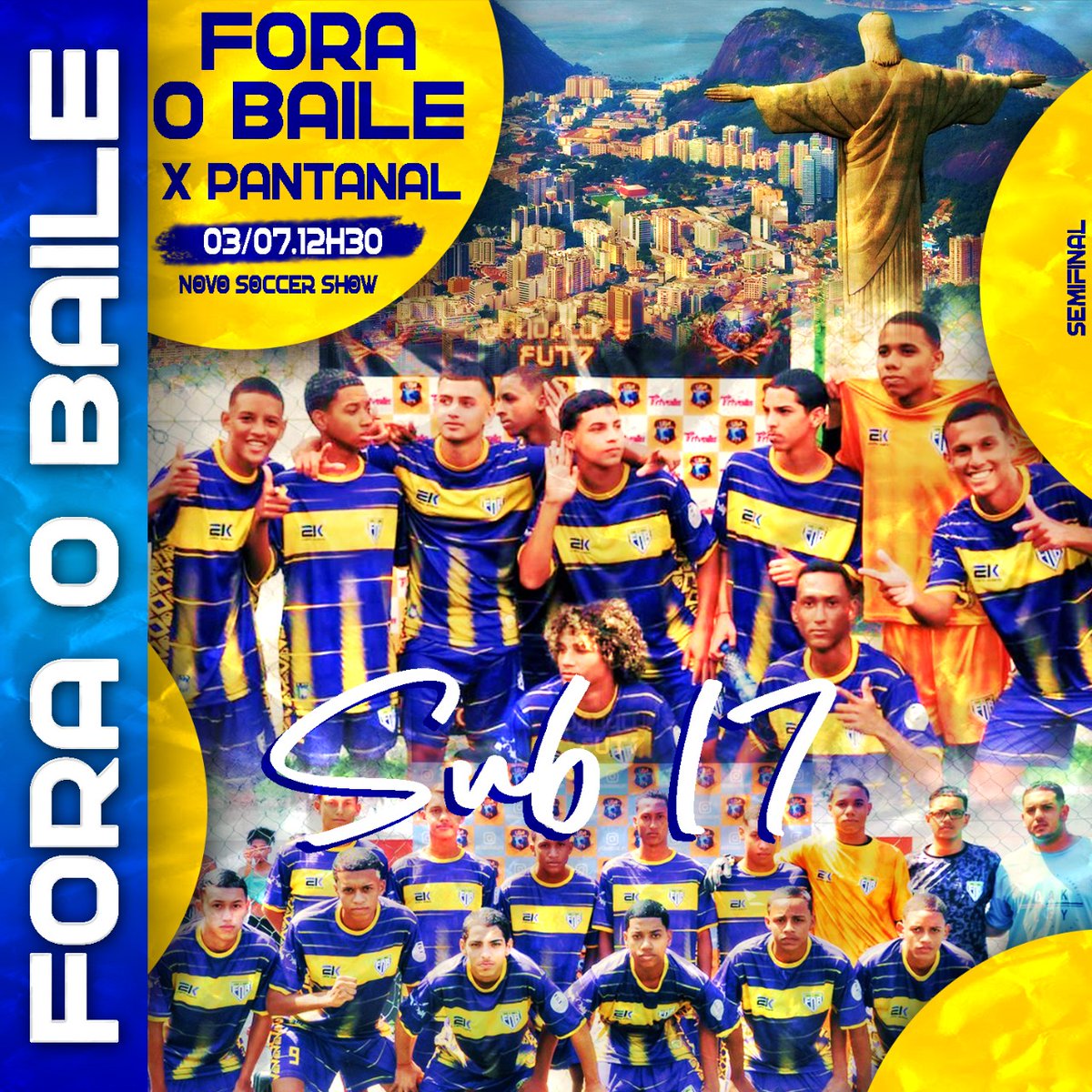 foraobaileofc's tweet photo. SEMIFINAL!
Depois de um longo tempo paralisado, o campeonato já retorna com um jogo decisivo para a nossa garotada.
Amanhã é dia de um dos confrontos mais aguardados, última batalha antes de chegar a tão esperada final.
#VAMOSFORAOBAILE
#FÉPROSCRIAS
#SUB17 💛💙💛💙 https://t.co/Lx0SNCj1kW