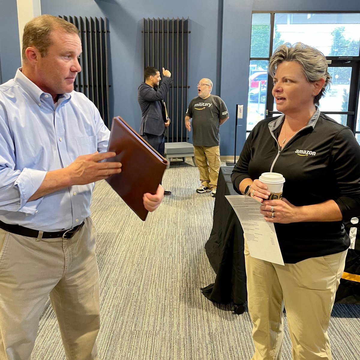 amazonmilitary's tweet photo. Today we kickoff our partnership with @OSDTN to bring essential needs and career opportunities to veterans. We would like to thank the Nashville Warriors@ chapter, our volunteers and @WholeFoods for their donations and support for this event. 
#amazonmilitary #BNA2 #amazon https://t.co/No5yDI0CJu