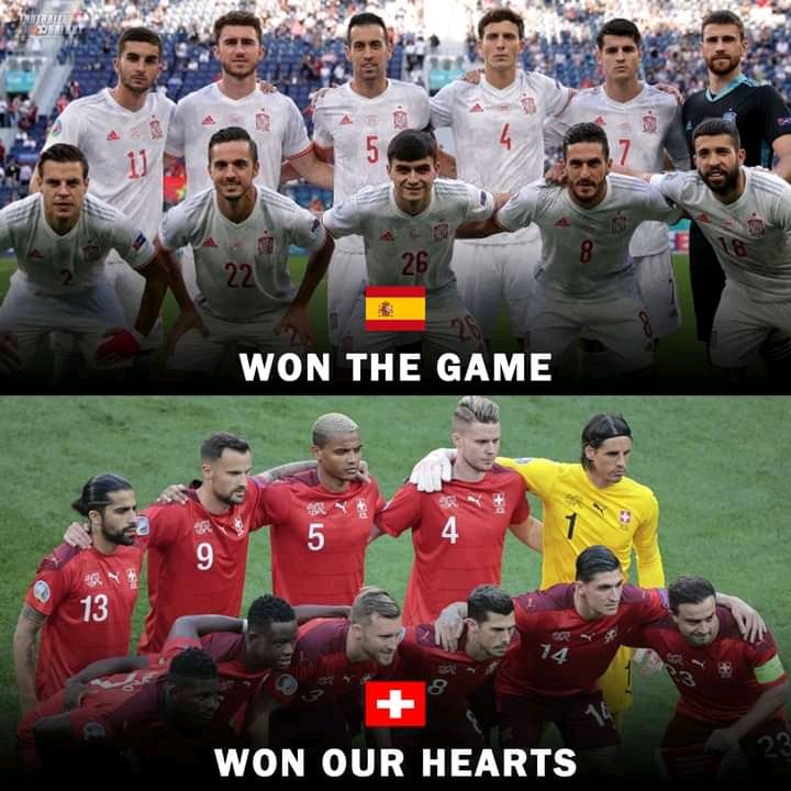 MoriasiJaphet's tweet photo. Spain won the game.. but Swiss won my heart  #SUIESP https://t.co/njRdyubih6