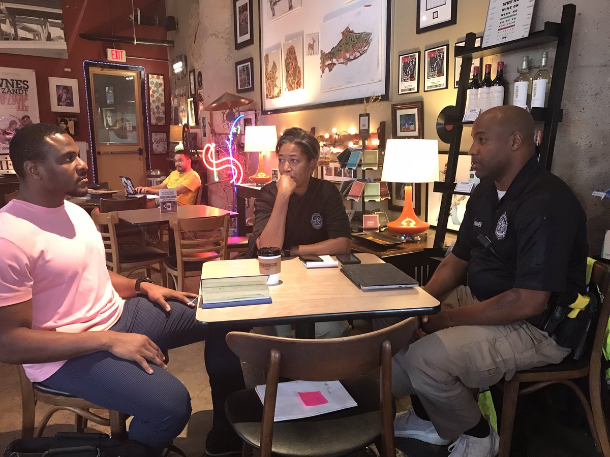 DPDCA's tweet image. Continuing to bridge the gap between the community and the police. “Putting the problem in CHECK” with Michael Obdiari @get_check_app @DPDChiefGarcia @AShawDPD @DPDLGBTQ @DallasPD