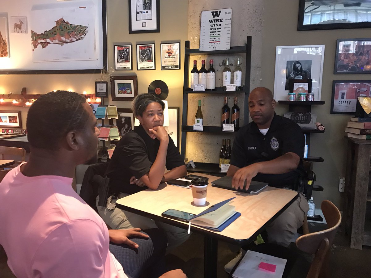 DPDCA's tweet image. Continuing to bridge the gap between the community and the police. “Putting the problem in CHECK” with Michael Obdiari @get_check_app @DPDChiefGarcia @AShawDPD @DPDLGBTQ @DallasPD