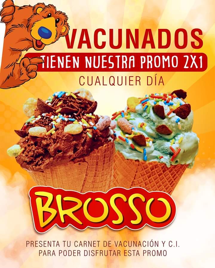 Ju_Samka's tweet photo. 2x1 en helados en #Brosso, todo el mes de julio para lxs vacunadxs.
Fuente: https://t.co/7M31KRr6TT
#LaPaz https://t.co/ES0US0sP5Y