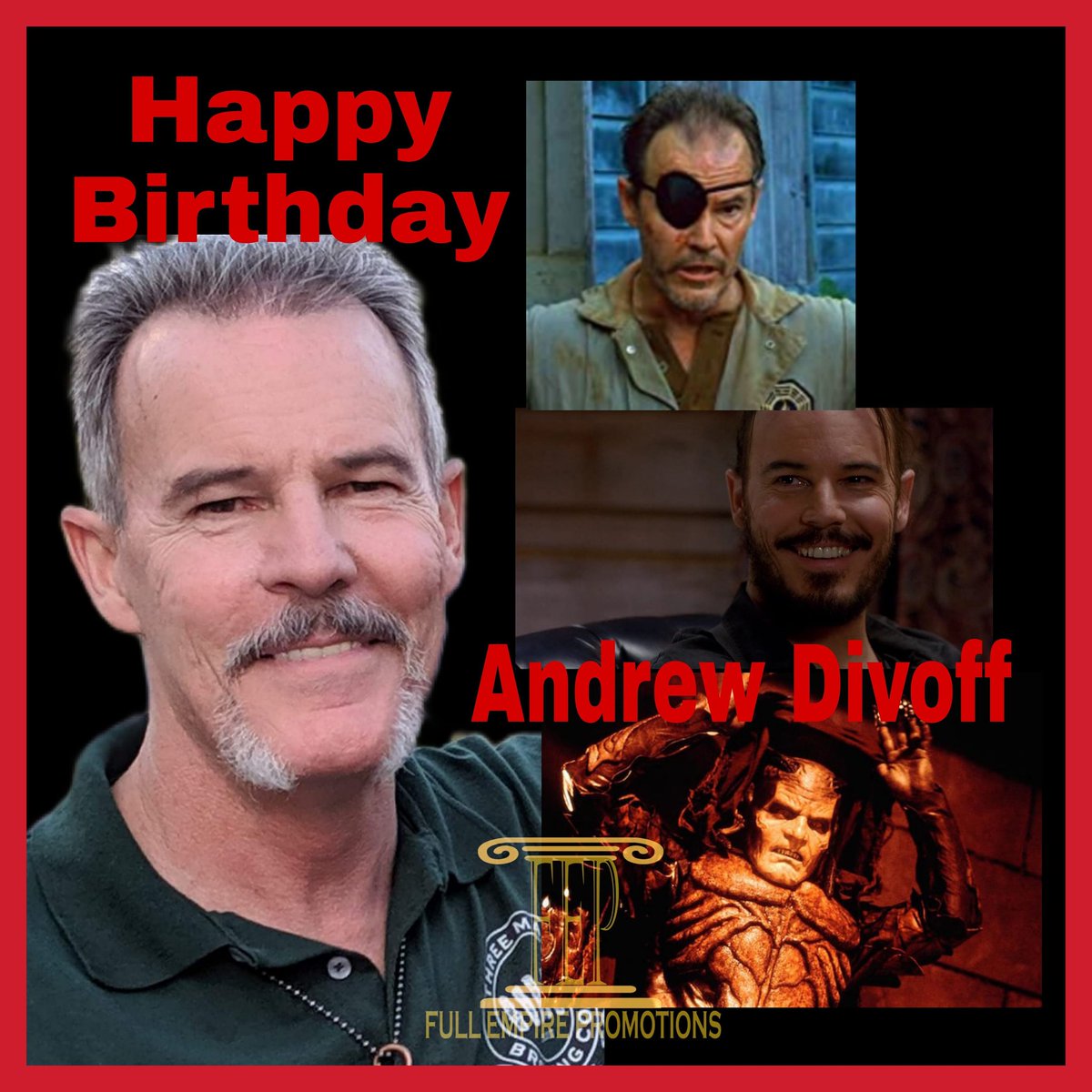 FullEmpire's tweet photo. WISHING a very #HappyBirthday to #AndrewDivoff Star of #Wishmaster, #LOST, #Another48Hours, &amp; #ToySoldiers 🎈🎁🎉🎉🎉 check out his brewery @3MarmBrewing

 #oblivion #wishmaster2 #thehatred #airforceone #graveyardshift #happybirthday #fullempirepromotions #threemarmbrewing https://t.co/QYUZNGyYDO