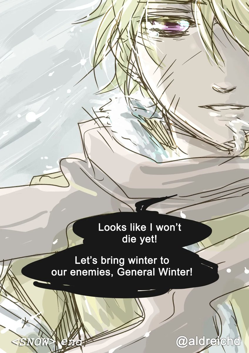 Some ancient Hetalia Russia comic I dug up while searching for something else. It probably came about after I read about the creation of the ice road transport routes, the Road of Life in WWII.
#hetaliarussia #hwsrussia #hetalia #HETALIAWORLDSTARS #generalwinter
