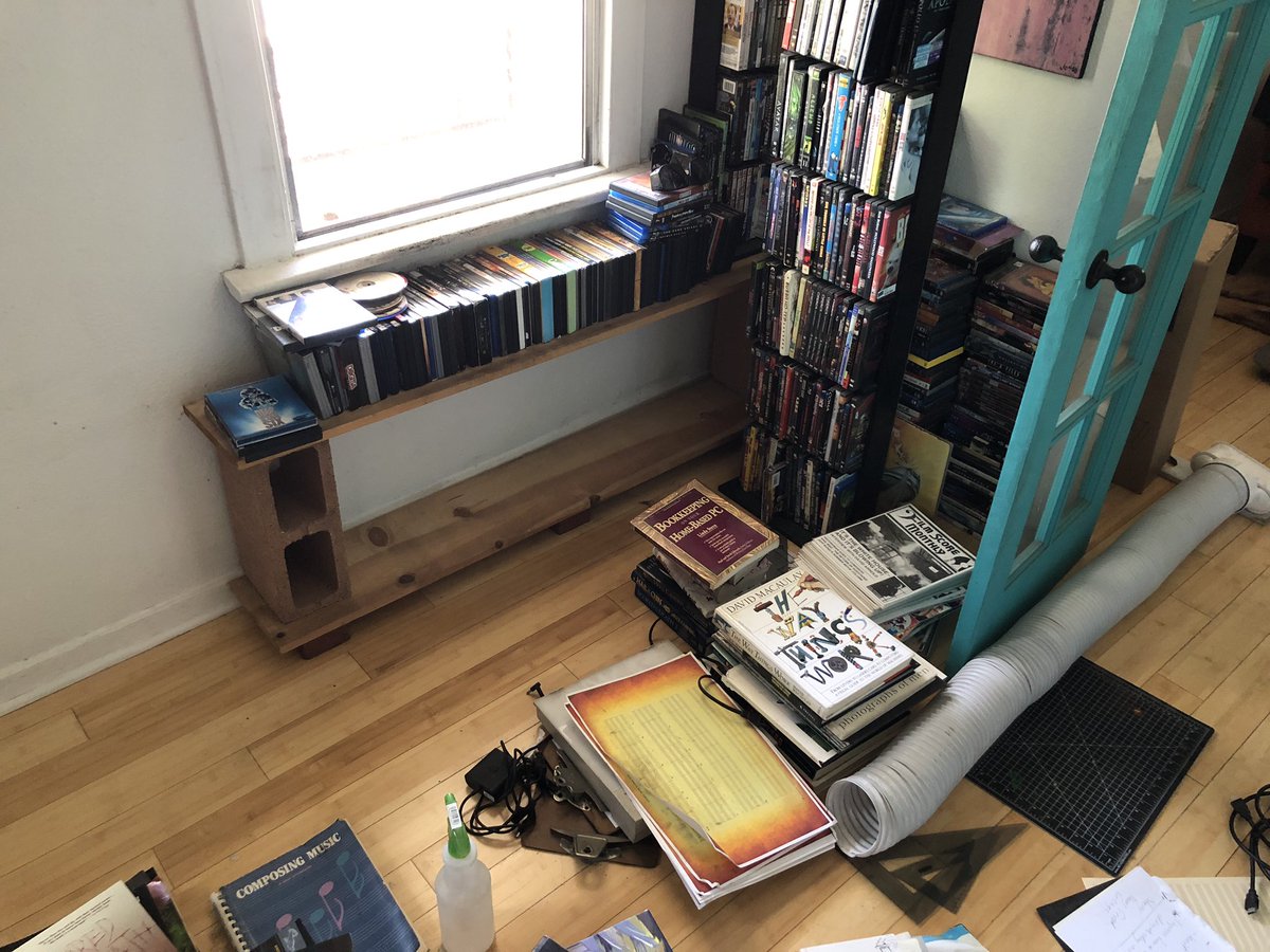 CreativeCortex's tweet photo. About to assemble my new workstation desk area and new sound speakers. This will be more spacious and open than before. Currently rearranging the office and doing some much needed deep cleaning. The old table the computer is on will be going away.will post final setup. https://t.co/vwOQsmrwLw