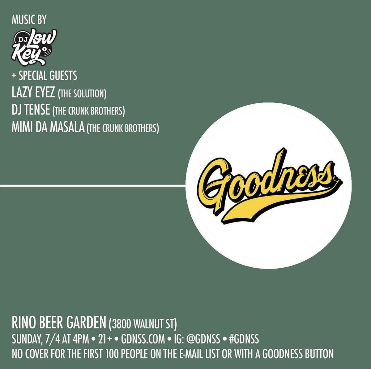 lazyeyez's tweet photo. What better way to spend the holiday weekend then Goodness! Crunk fam in the house too?!  No work on Monday?!?! 

#WheresGoodnessGoing #DontcallitTHEgoodness #DJLowKey #DJLazyEyez #DJTense #MimiDaMasala #TheCrunkBrothers #DenverMusic https://t.co/BjMZSXoW51