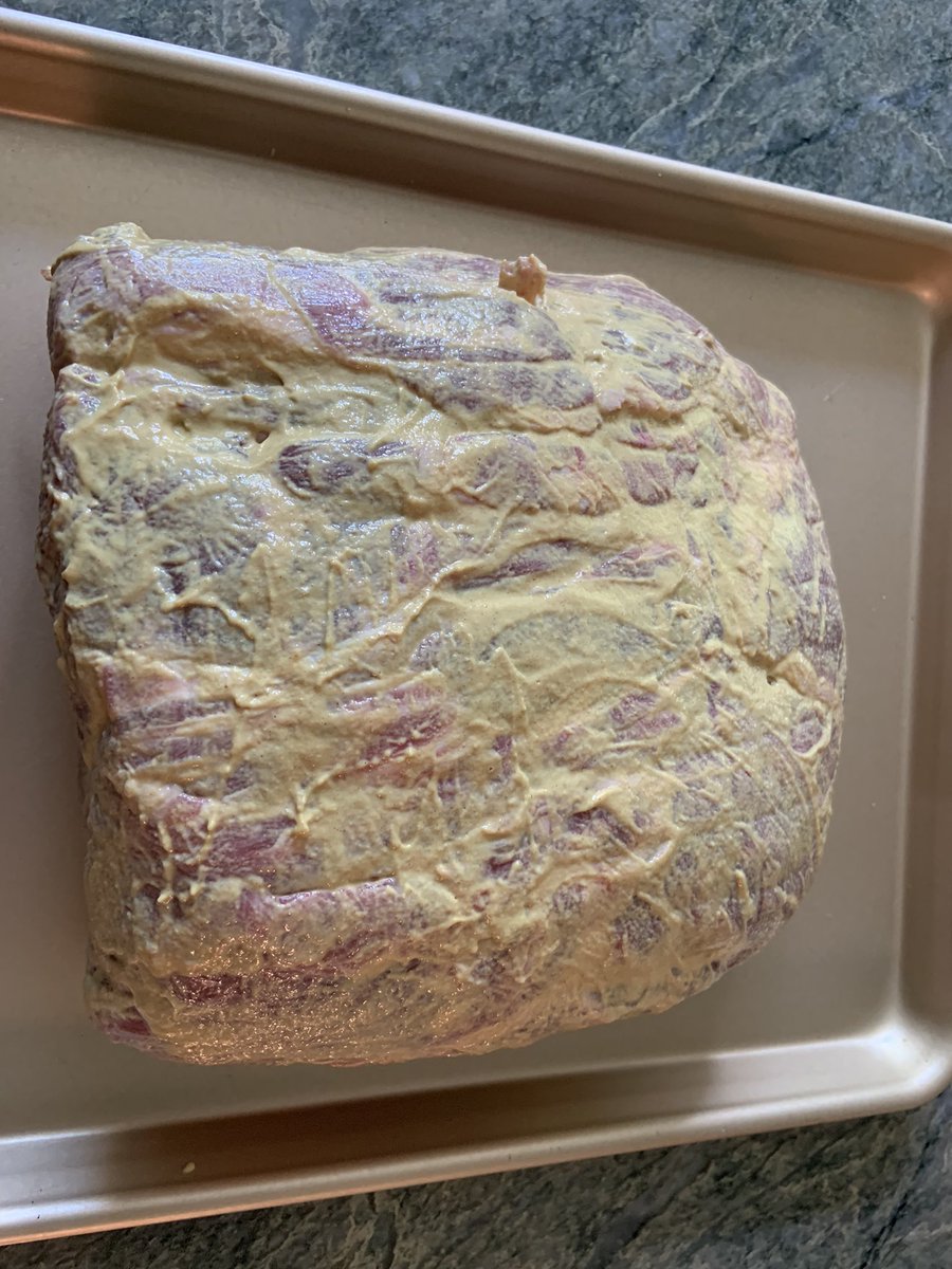 SeanPBali's tweet photo. A beautiful butt with the Dijon base and with the rub. Seconds away from taking a 16 hour nap! @daveyhubb @mikeiavasile https://t.co/FwAO5ryjQ3