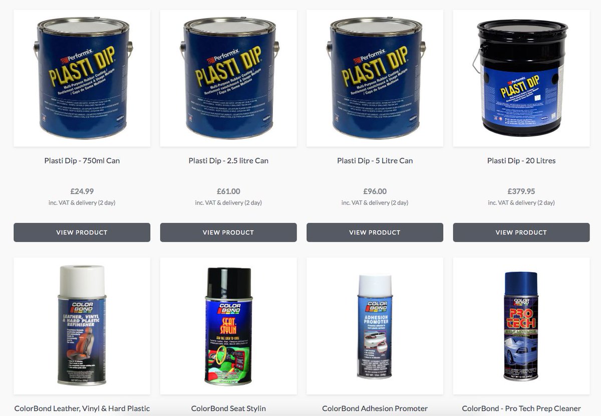 Find all our automotive products in one place, including our popular new Colorbond interior paint range. #plastidipuk plastidip.co.uk/shop/automotive