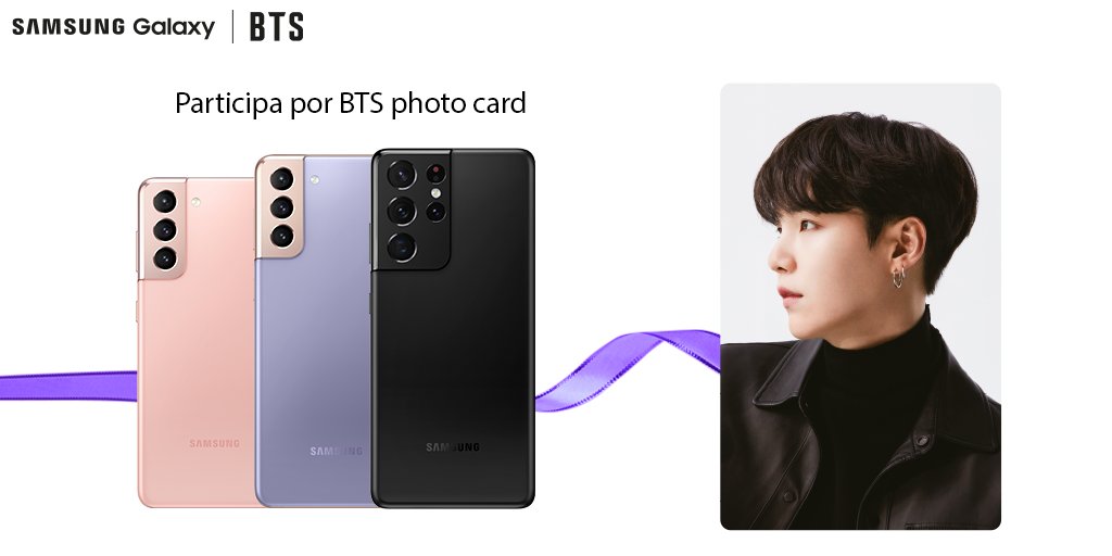SamsungLatin's tweet photo. #ARMY este concurso es para ti... Entra ya aquí 👉https://t.co/QbSt2dOGey  suscríbete al canal y cuéntanos  ¿Por qué eres un verdadero fanático de #BTS? ¡Estamos regalando Photo cards #Galaxy de BTS https://t.co/GJdpMHfYor