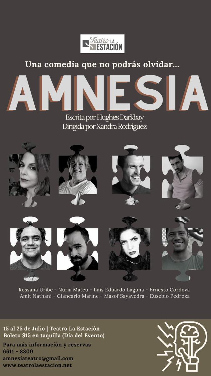 AMNESIA 🎭
Del 15 al 25 de julio en <a href="/LaEstacionPTY/">Teatro La Estación</a>