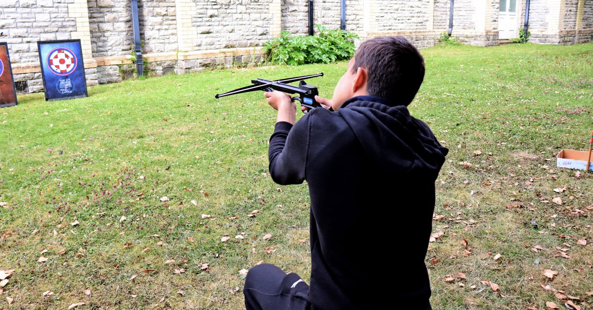 EnglishStanwell's tweet photo. As we haven't had chance to run #StanwellReadingWeek for two years, we brought some new games to share with our whole school enrichment week that went inside the worlds of some of our favourite novels. (4/4 - Tribute Archery Trials) #TheHungerGames https://t.co/ayYRmrCRkR