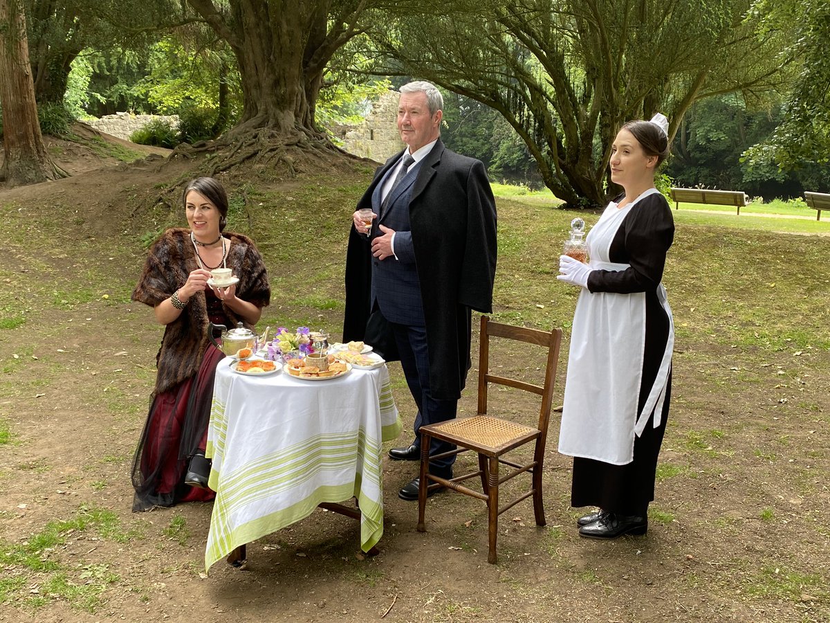 MichaelCameron1's tweet photo. Delighted to have an extract of my new play ‘Carson and the Lady’ performed for HRH Princess Anne in Antrim today … set beautifully dressed by @liznangel3 @ANBorough https://t.co/PDIuJF8vaG