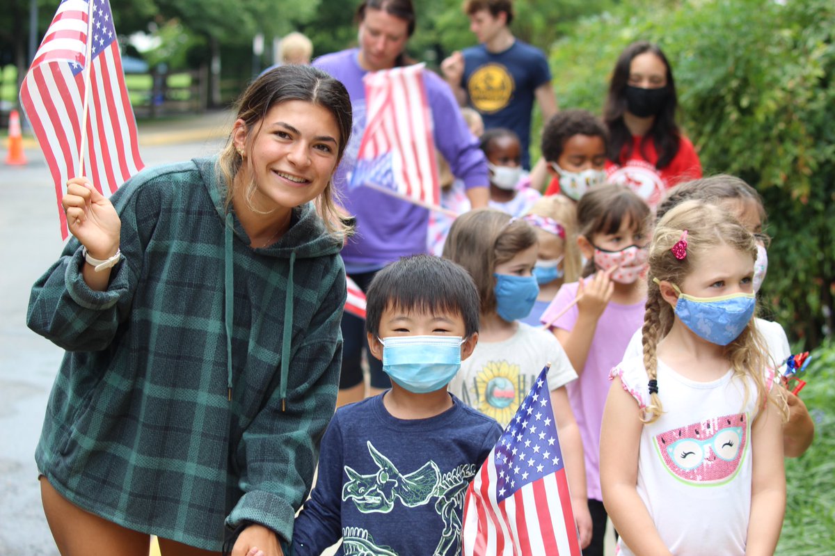 GoWESDragons's tweet photo. Our Summer@WES campers got into the holiday spirit with a Fourth of July parade today! 🇺🇸 https://t.co/UMVP92TzIm