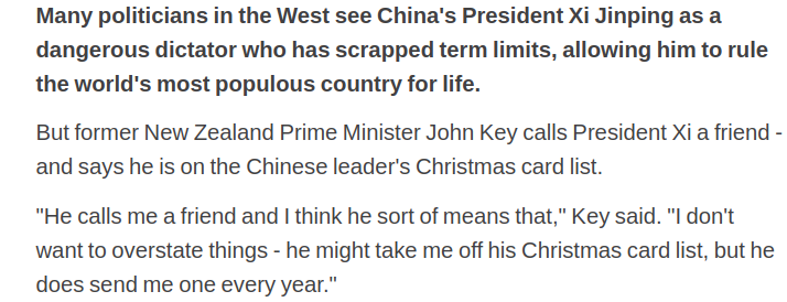 LuxonNotMyGovt's tweet photo. Many of the unhinged deranged #returnArdern #resignArdern fruit cakes and rwnjs falsely smear the PM as being a Commie now lets set the record straight their cult hero John Key is a unabashed huge COMMIE a China and President Xi lickspittle fanboy something Ardern is not https://t.co/I8r1V7GMHJ