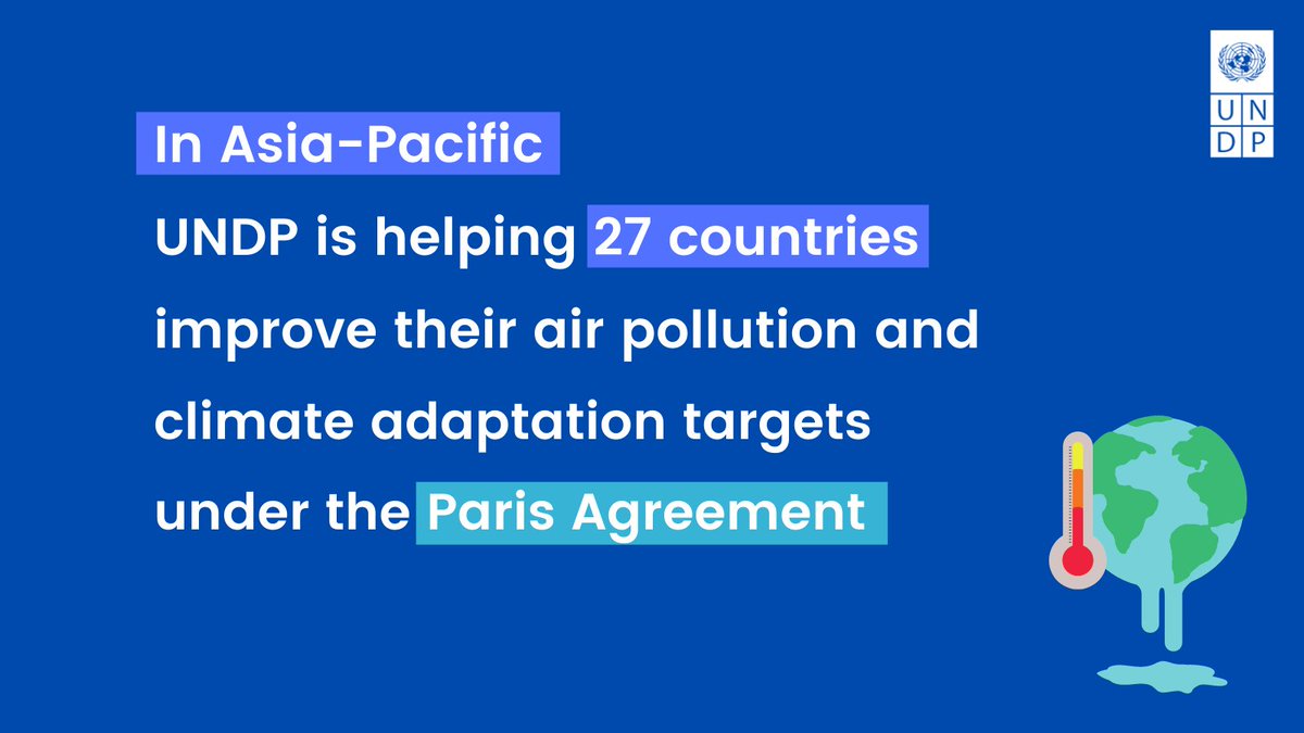 UNDP's tweet image. Asia-Pacific is the most disaster-prone region in the world. Through our #ClimatePromise, we support 27 countries in working together on #ClimateAction to advance equality, tackle poverty and strengthen. sustainability. 

Join us at #ClimateWeekAP ➡️ bit.ly/APCWReg