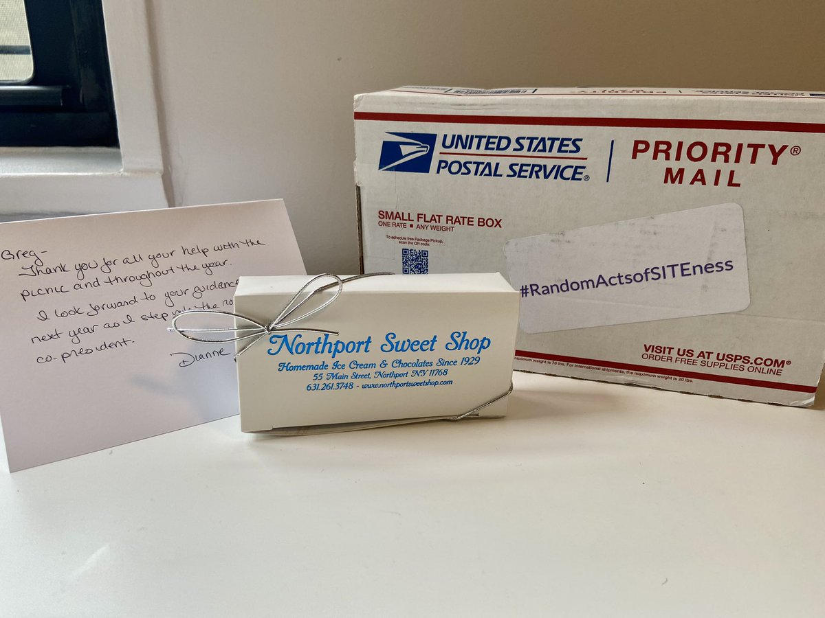 Byrnes_Greg's tweet photo. Nicest little surprise from our future co-president @SITENortheast ! Thank you Dianne! #randomactsofSITEness #sitestrong @SITEGlobal #grateful https://t.co/lXNKpPpgKd