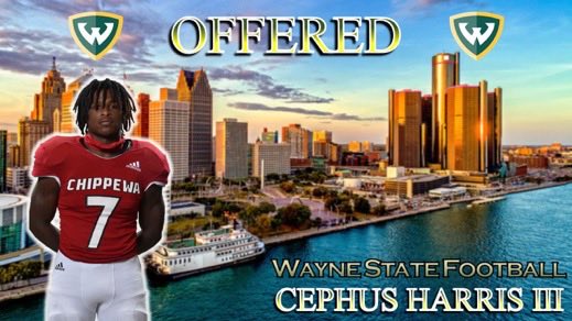 Cephus_harris3's tweet photo. After a good conversation with ⁦@coach_hensel⁩ I am blessed to say that I have received my 3rd offer from Wayne state university🔰.⁦⁩ ⁦@CVBigReds⁩  #WarriorStrong https://t.co/pvETM8paKq