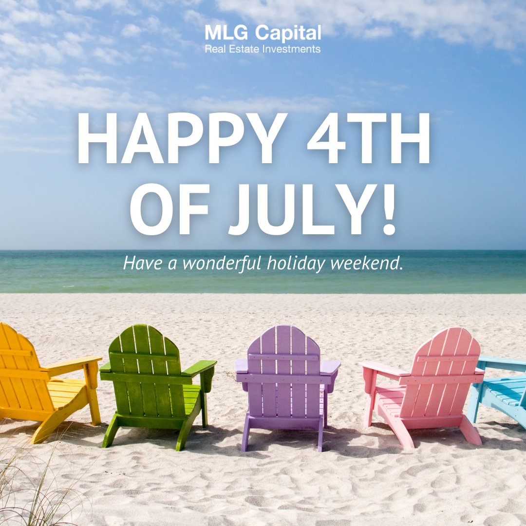 Family, food, fireworks: Let the weekend begin! Our office will be closed on Monday, July 5th and will reopen on Tuesday, July 6th.

We hope you enjoy the time off!

#MLGCapital #closedfortheholiday #outofoffice #4thofJuly
