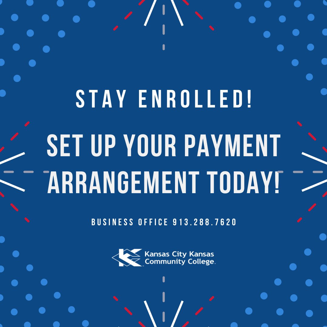 Beginning this fall 2021 semester, payment arrangements for your KCKCC fall tuition balance are required to remain enrolled in classes. Blue Devils, the deadline for fall is July 30th!

To learn more about this visit, bit.ly/3hL38hl #KCKCCProud #HornsUp