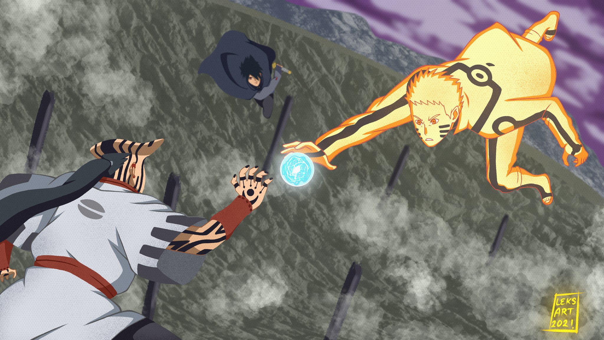 Leks Art A Repost Of The First Art Coupled With The New Art Of The Rinnegan Swap Naruto And Sasuke Vs Jigen Full Set Complete Boruto Boruto Boruto4 Borutoep4 Naruto Sasuke