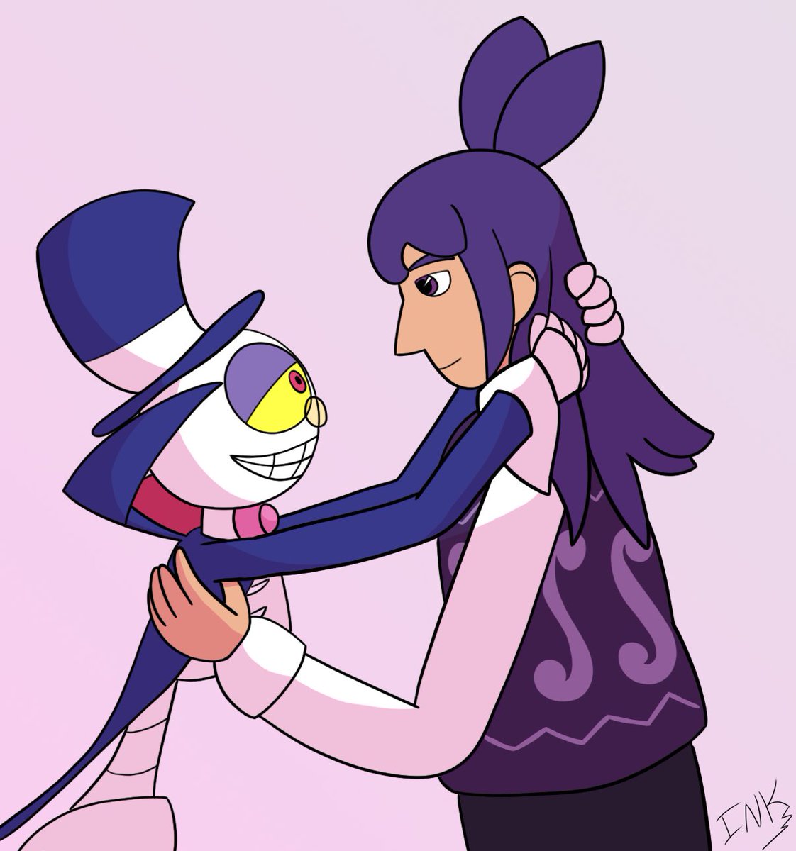 ink_lightning's tweet photo. This is an old picture I made some time ago, but I really wanted to post it on here. It's Dapper Bones with my version of his lover! #ぷよぷよ #PuyoPuyo #dapperbones #osharebones #おしゃれコウベ #puyopuyotetris2 https://t.co/3QQbSGLq5c