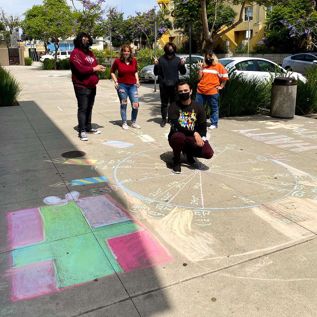 Our students got to show off their artistic talents, as well as their trigonometry skills, in an outdoor chalk-drawing assignment of the unit circle.

At HSHMC, we always love keeping things fresh by changing up the learning environment whenever we can.