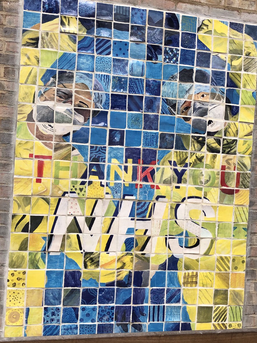 A big thank you to art club students <a href="/SurbitonHigh/">Surbiton High School</a> for generously donating a hand painted mural which is now installed in our garden of reflection, here at the hospital. We love it! 💙🎨🌈

<a href="/RBKingston/">Kingston Council</a> @Ian_C_Thomas