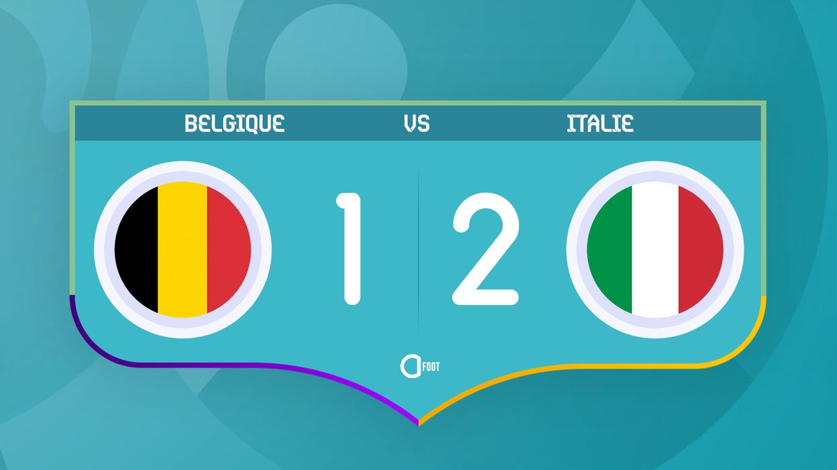 ⏱ TERMINÉ !

BELGIQUE 🇧🇪  1-2  🇮🇹 ITALIE

Au terme d'une prestation de haute volée, l'ITA se qualifie pour les demi-finales !

Les numéros 1 au classement FIFA quittent la compétition.
