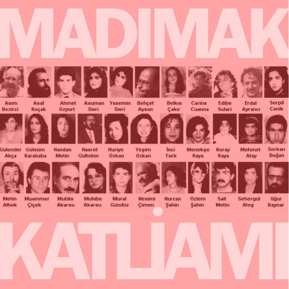 2 Temmuz 1993'te Madımak'ta katledilen aydınlarımızı saygı ve özlemle anıyoruz…#unutMADIMAKlımda  #madımakkatliamı