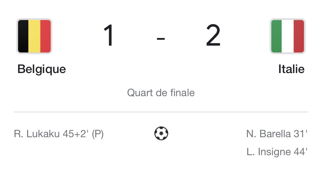 EtlostC's tweet photo. C’est pas donné à tout le monde de battre l’Italie #BELITA https://t.co/WCZIN8Fb4i