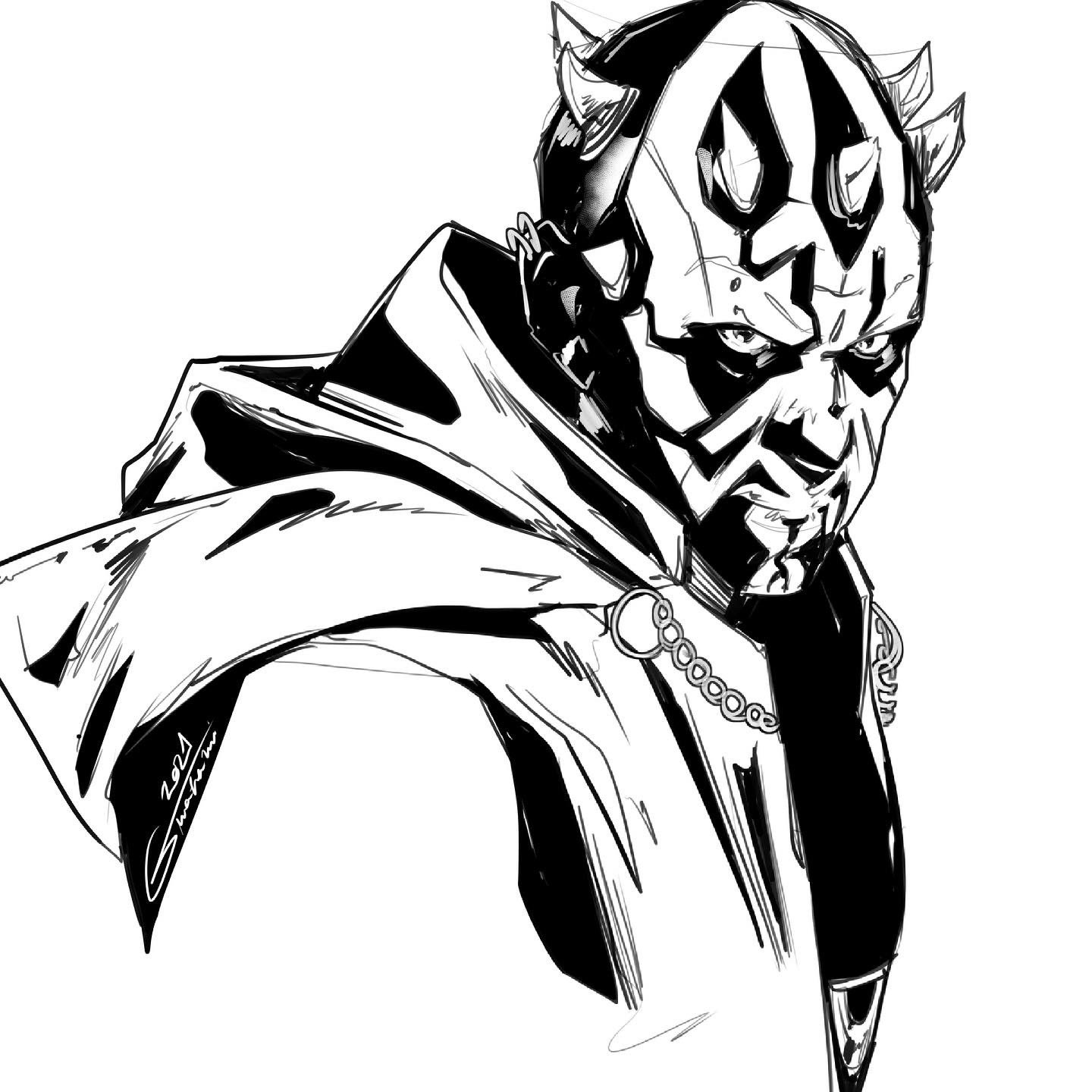 Buy Darth Maul Original Drawing Online in India  Etsy