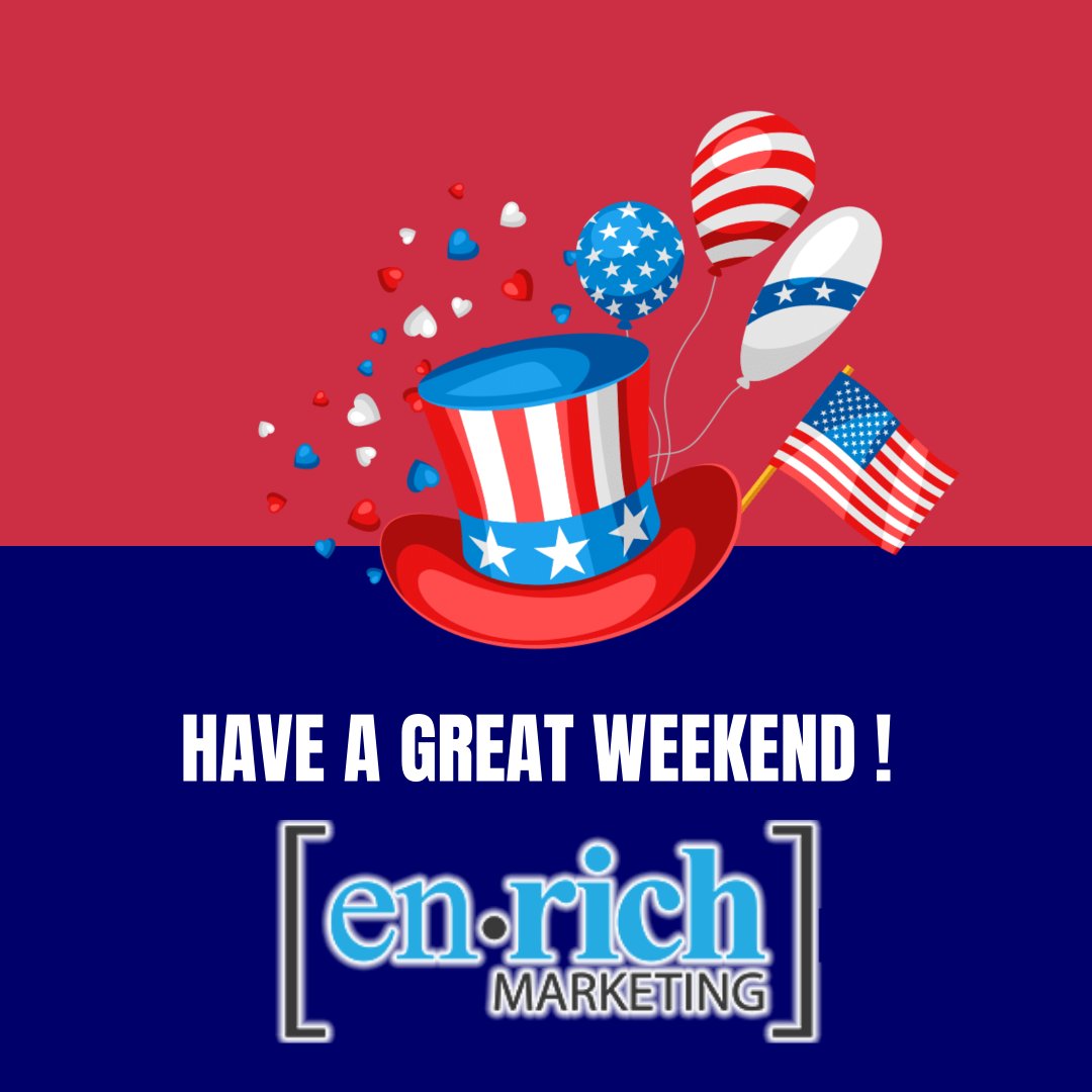 enrichmarkt's tweet photo. Wishing everyone a safe and happy holiday weekend❤️🤍💙 https://t.co/7udvDiKtA6