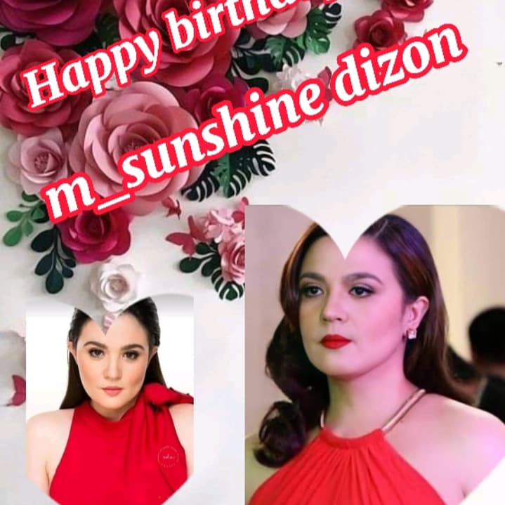 Happy birthday ,miss shine I hope you will be happy everyday, love you miss sunshine dizon 