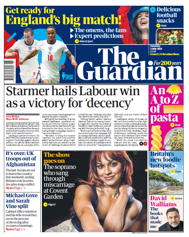 Bbc News Uk On Twitter Saturday S Guardian Starmer Hails Labour Win As A Victory For Decency Bbcpapers Tomorrowspaperstoday Https T Co 7fuhsaa3vz Https T Co Hhwnyg490a
