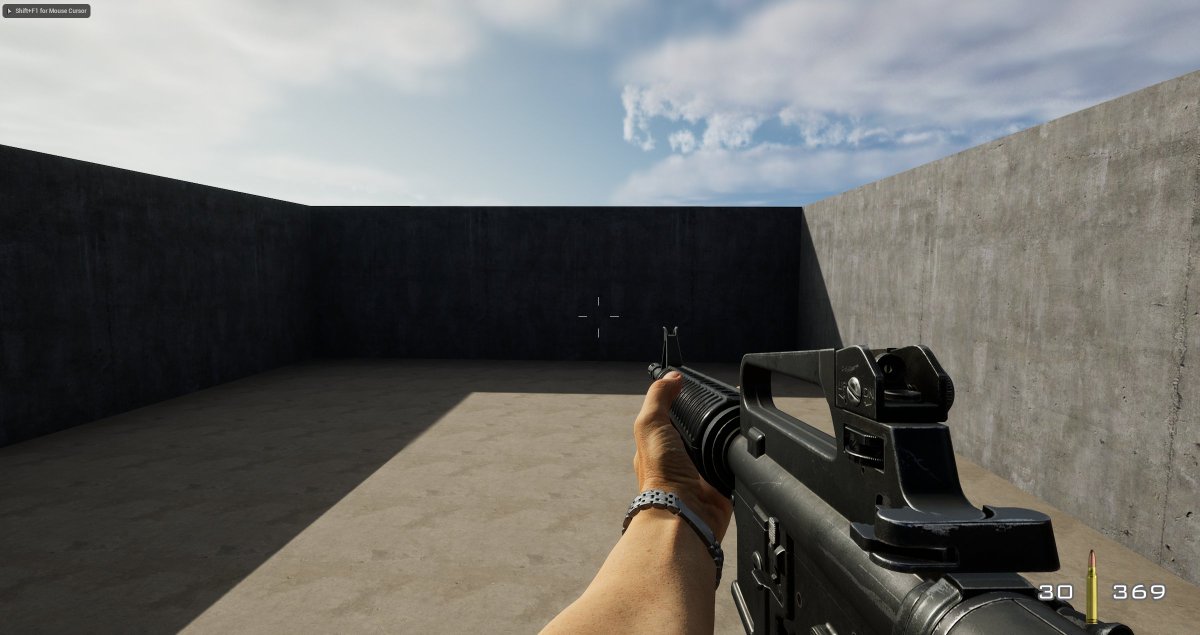 Added the watch to the left hand and textured the M16.