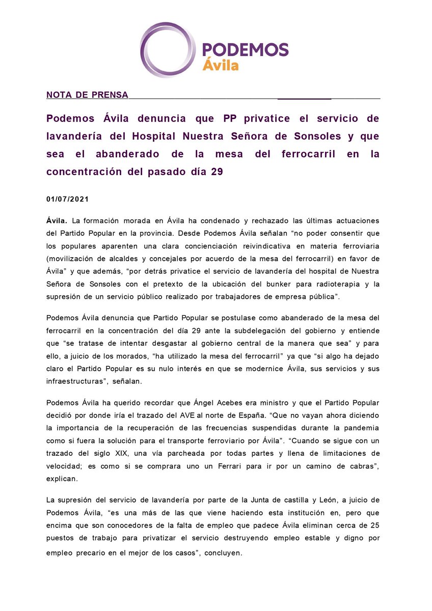 Podemos Ávila ciudad tweet media
