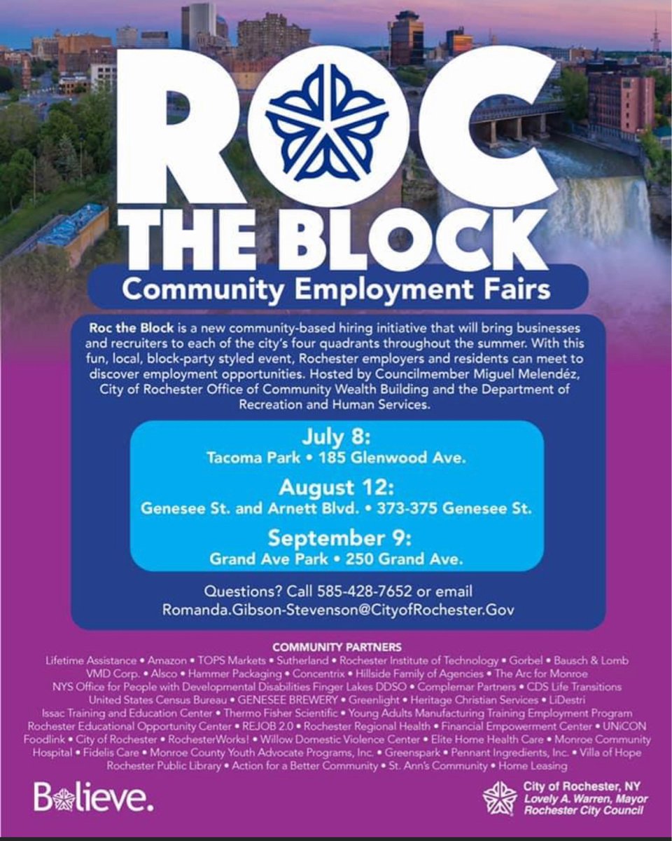 ROC the Block Employment fair 1-5 ‼️