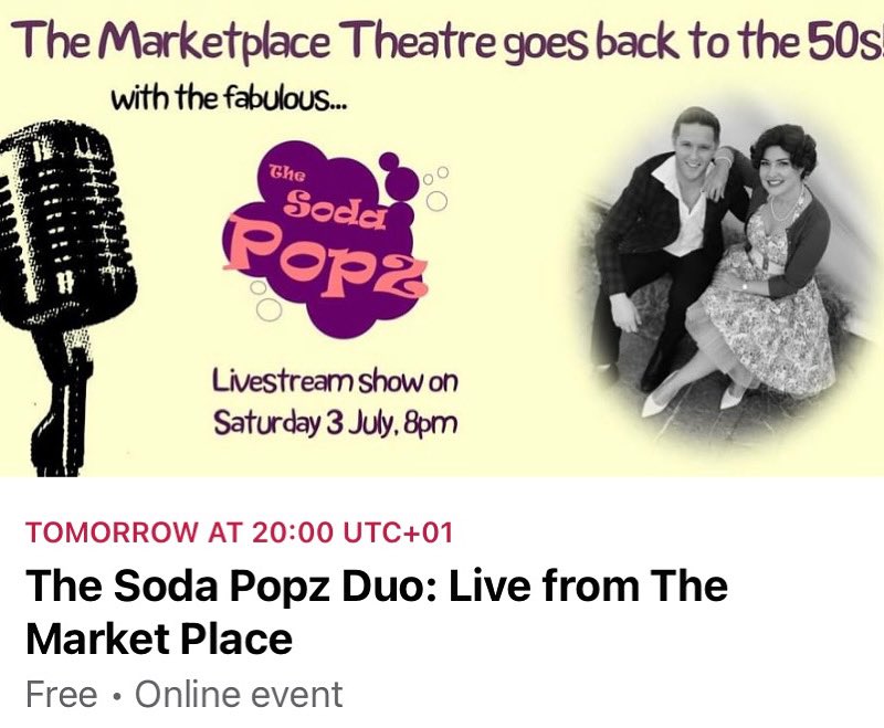 *DATE FOR YOUR DIARY* Tomorrow at 8pm our Matt &amp; Michelle are performing a special hour-long show in the lovely <a href="/Marketplace/">Marketplace</a> Armagh and would be so chuffed if you'd tune in via the theatres Facebook page. Hope to see you there albeit virtually!@visit_armagh <a href="/whatsonNI/">whatsonNI.com</a> #rocknroll