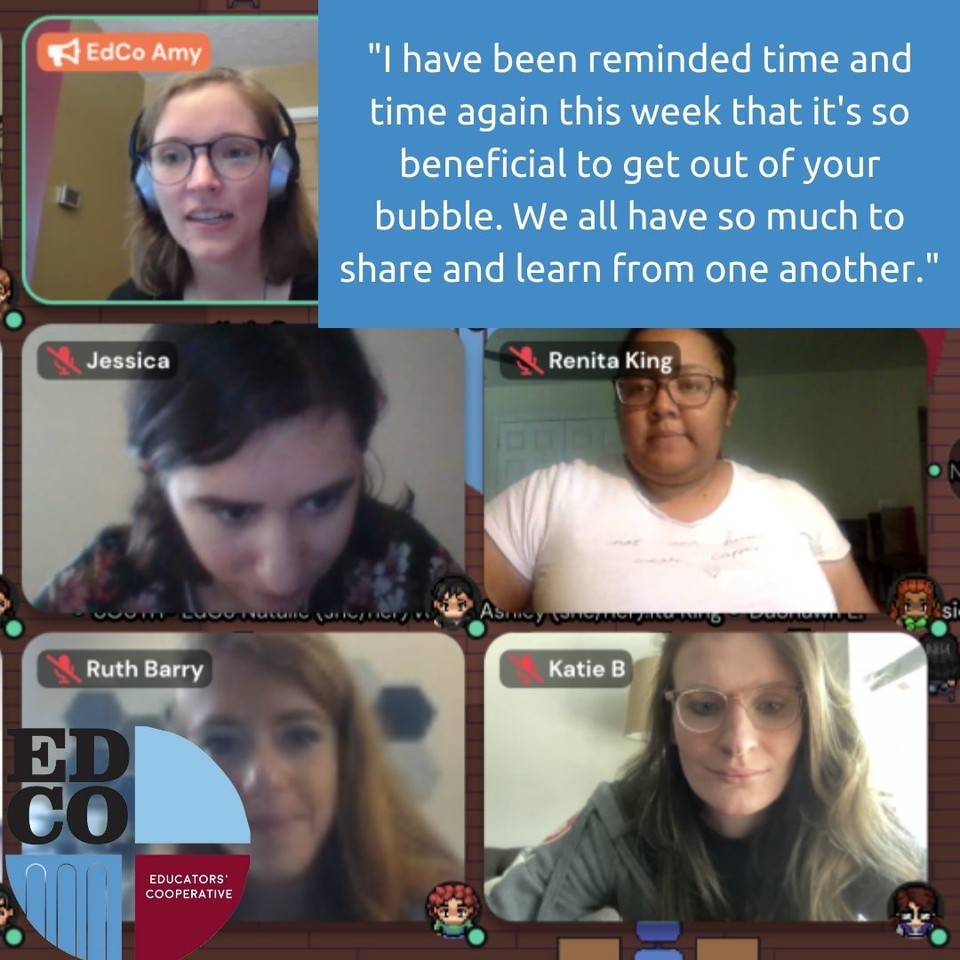 Ed_Cooperative's tweet photo. There's no easy way to wrap up two weeks of community building and centering teacher brilliance. We continue to be amazed by the resilience, creativity, innovation, and dedication of educators. #EducatorsCooperative #ForTeachersByTeachers https://t.co/bw8cAu2a6U