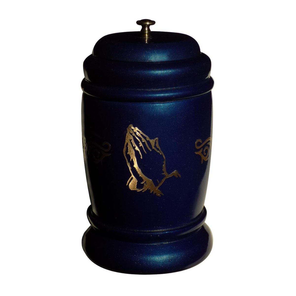 Urna oración
Fabricada con fibra de alta densidad (HDF)
Color azul eléctrico aperlado