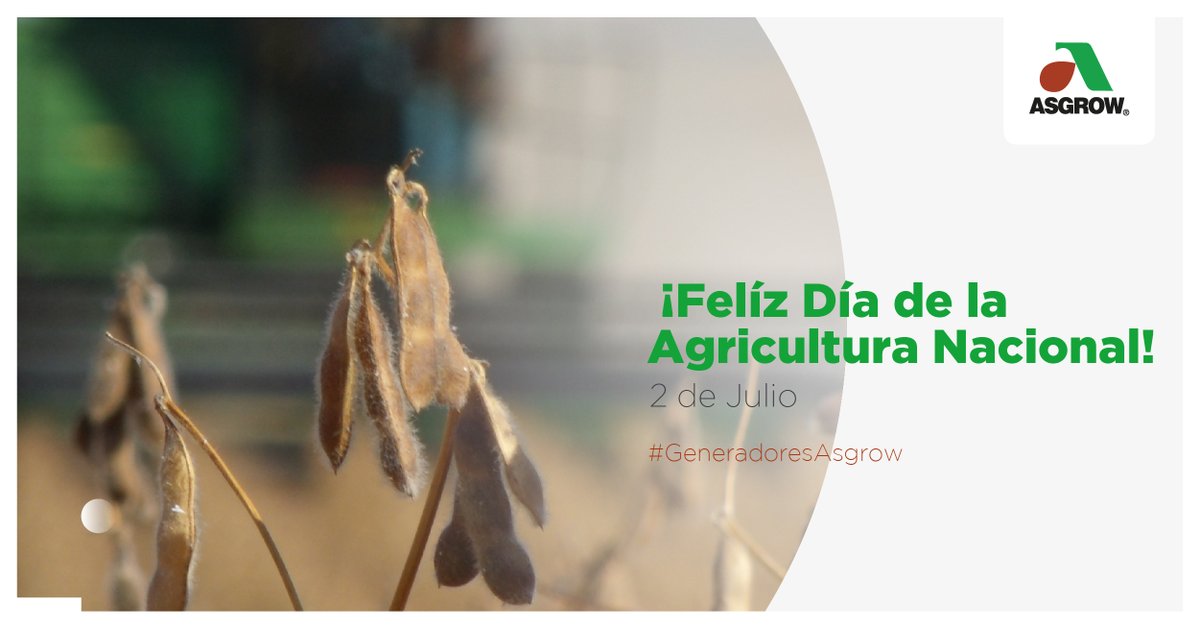 ¡Feliz día #DiaDeLaAgriculturaNacional a todos los #GeneradoresAsgrow! Sigamos pisando fuerte en el campo Argentino.