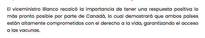 HealthLawAdamH's tweet photo. Any Canadian coverage of July 1🇧🇴/🇨🇦meeting?
#Bolivia has contract with Canadian company #Biolyse for 15 million doses of #COVID19💉but needs #Canada to actually follow through on the #TRIPS #Article31bis/#CAMR #CompulsoryLicense measures 🇨🇦touts at #WTO.
https://t.co/mInkD0ifbh https://t.co/UAzeh2Y3Ih