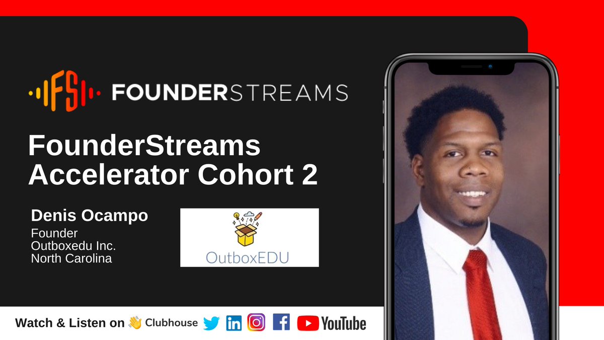 📣 Get to know the #Startups of the <a href="/FounderStreams/">FounderStreams</a> #Accelerator Cohort 2.

💡Denis Ocampo: 
Is an educator, he witnesses the disparities between school systems and the lack of resources for students which led him to create <a href="/OutboxEDU/">OutboxEDU</a> 

Learn more here: 
founderstreams.com/post/meet-the-…