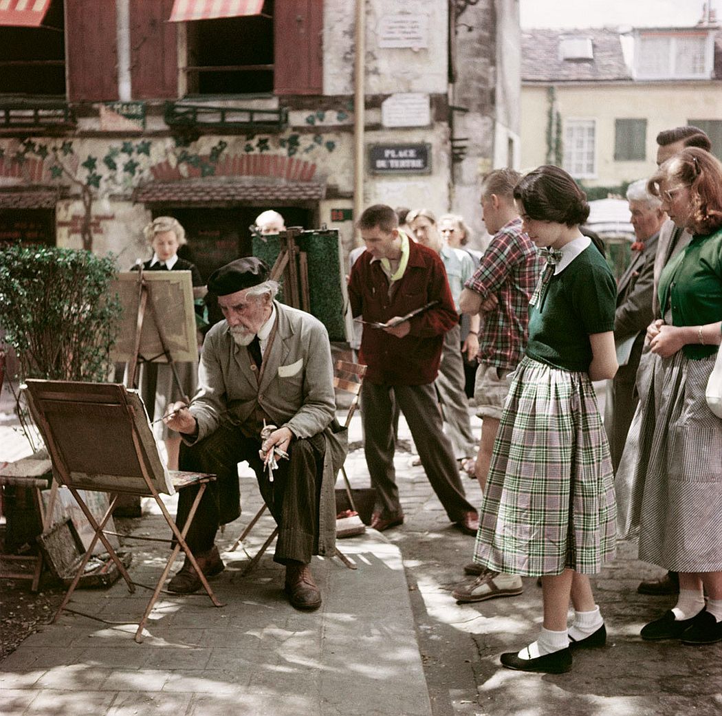 Robert Capa'nın kadrajından 1952 yılında Montmartre, Paris.