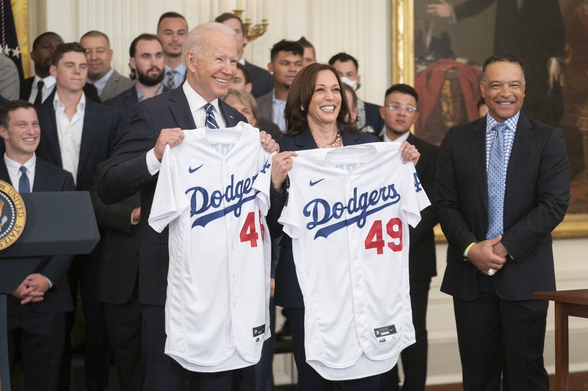 Great to see the 2020 World Series Champs, the <a href="/Dodgers/">Los Angeles Dodgers</a>, at the White House today.