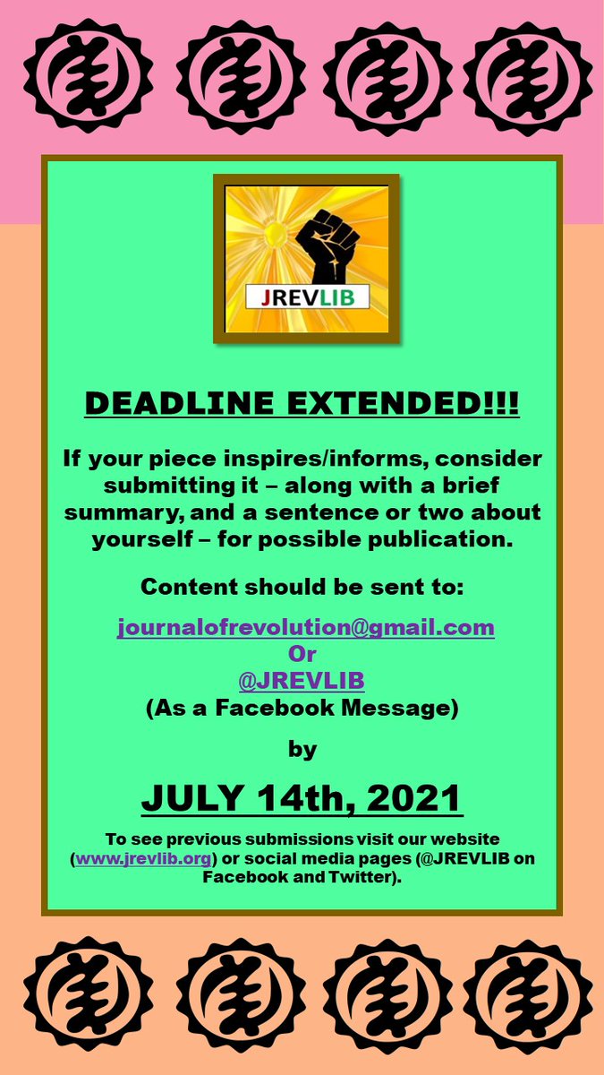 JREVLIB's tweet image. DEADLINE EXTENDED!!!